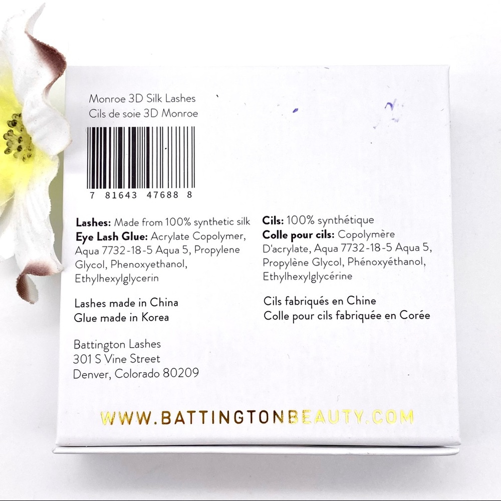 NIB Battington Monroe 3D Silk Lashes + Glue Kit - Picture 10 of 11